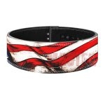 American Flag Printed 10mm Leather Lever Lifting Belt