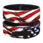 American Flag Printed 10mm Leather Lever Lifting Belt