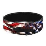 American Flag Printed 10mm Leather Lever Lifting Belt